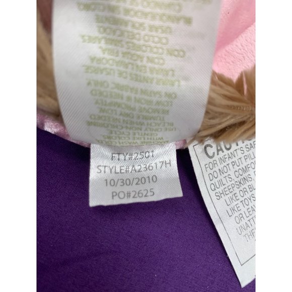 Baby Starters 2010 Monkey Rattle Security Blanket Lovie Too Cute Embroidered Flo - Picture 8 of 9